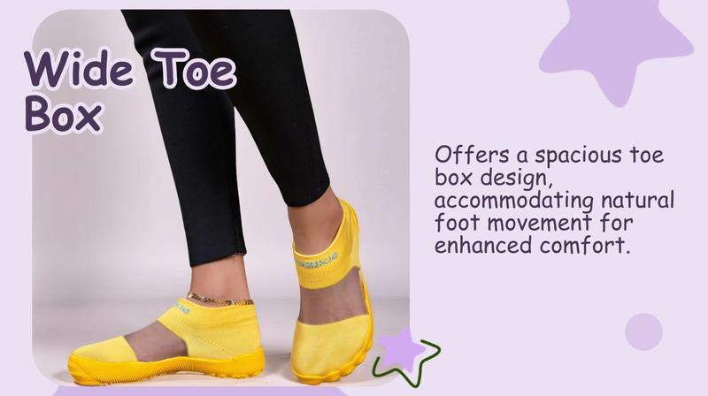 Women's Breathable Comfortable Sports Shoes, Casual Wide Toe Box Minimalist Sneakers, Lightweight Breathable Athletic Running Shoes for Outdoor Activities