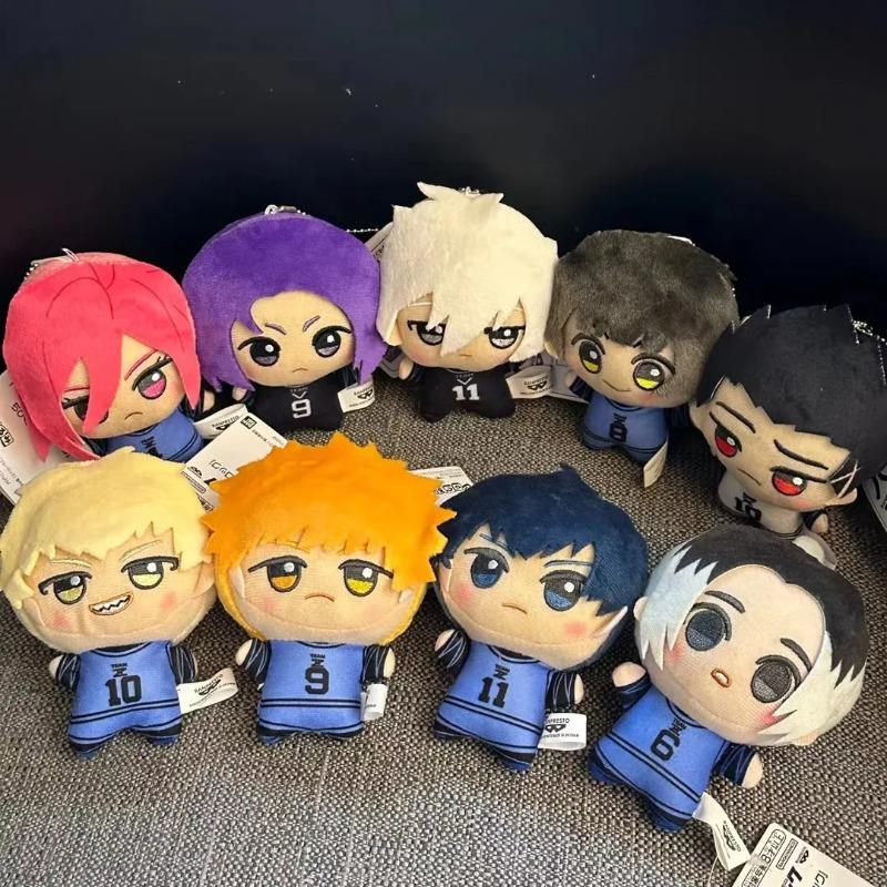 10cm Kawaii Blue Lock Soccer Plush Dolls - Soft Stuffed Keychain for Fans
