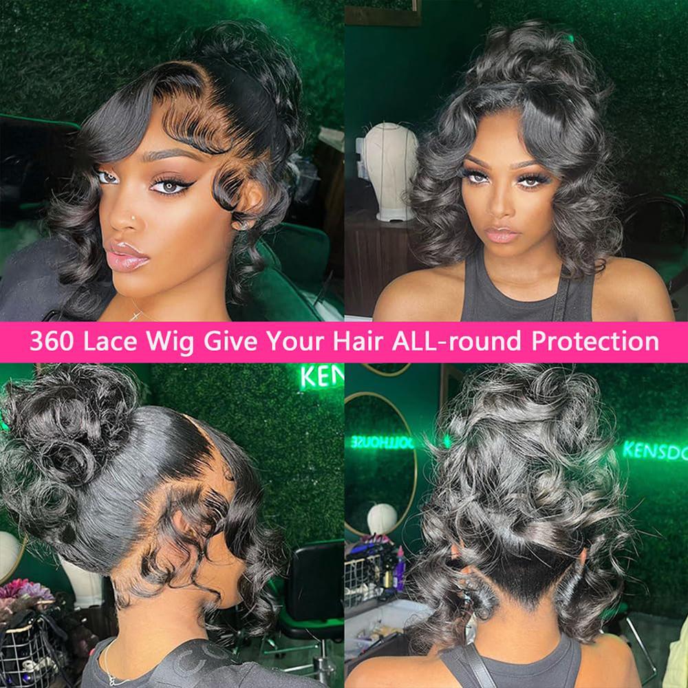 Bling Hair Store Invisi Strap 360 Lace Front Wig Human Hair PrePlucked 180 Density Body Wave HD Lace Wig Human Hair Wigs Glueless Wigs 100% Brazilian Full Lace Wig