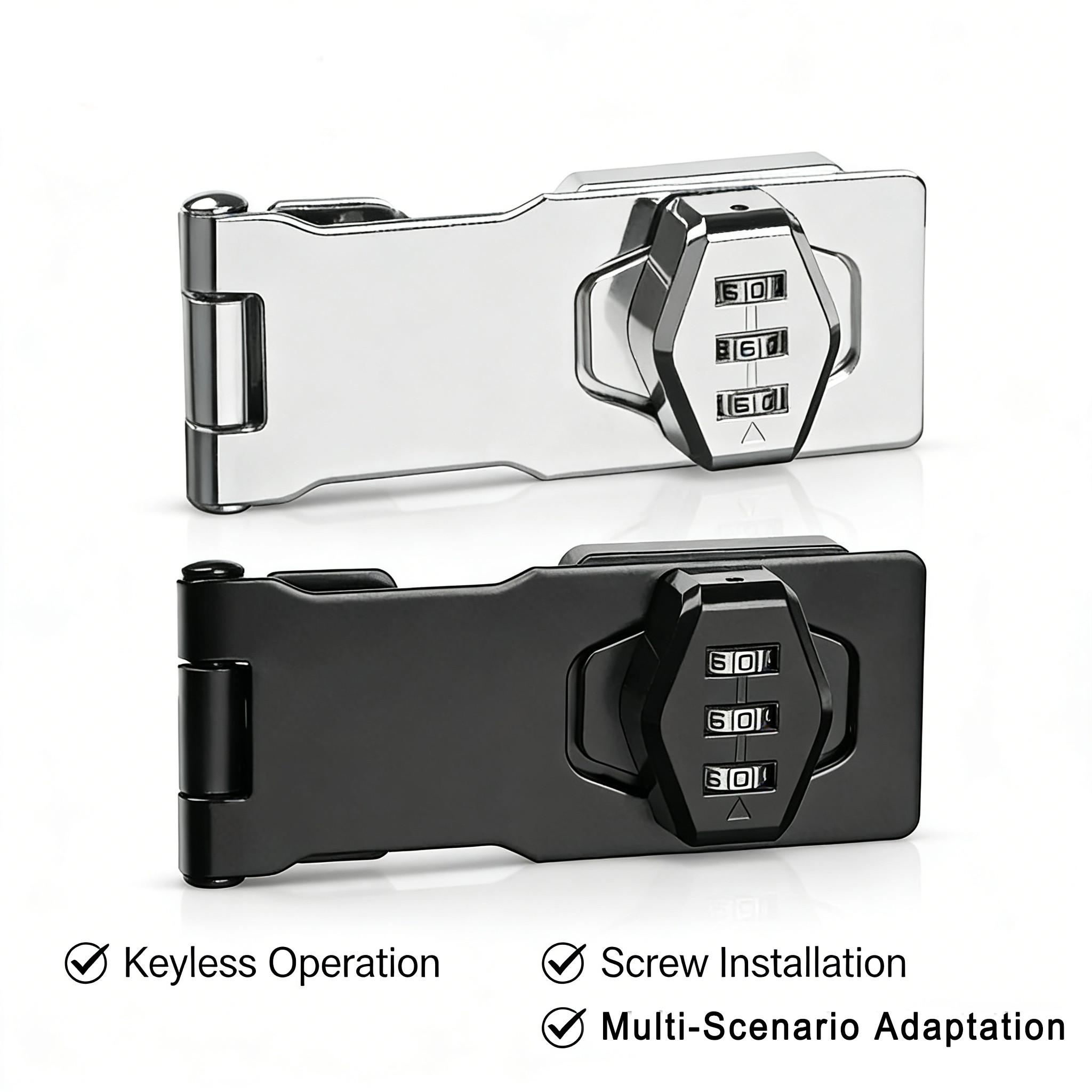 Durable Iron Mechanical Password Lock, Keyless Rotating Latch, Suitable for Home, Mailbox, Garden, Bathroom, Pet Door, File Box, Cabinet