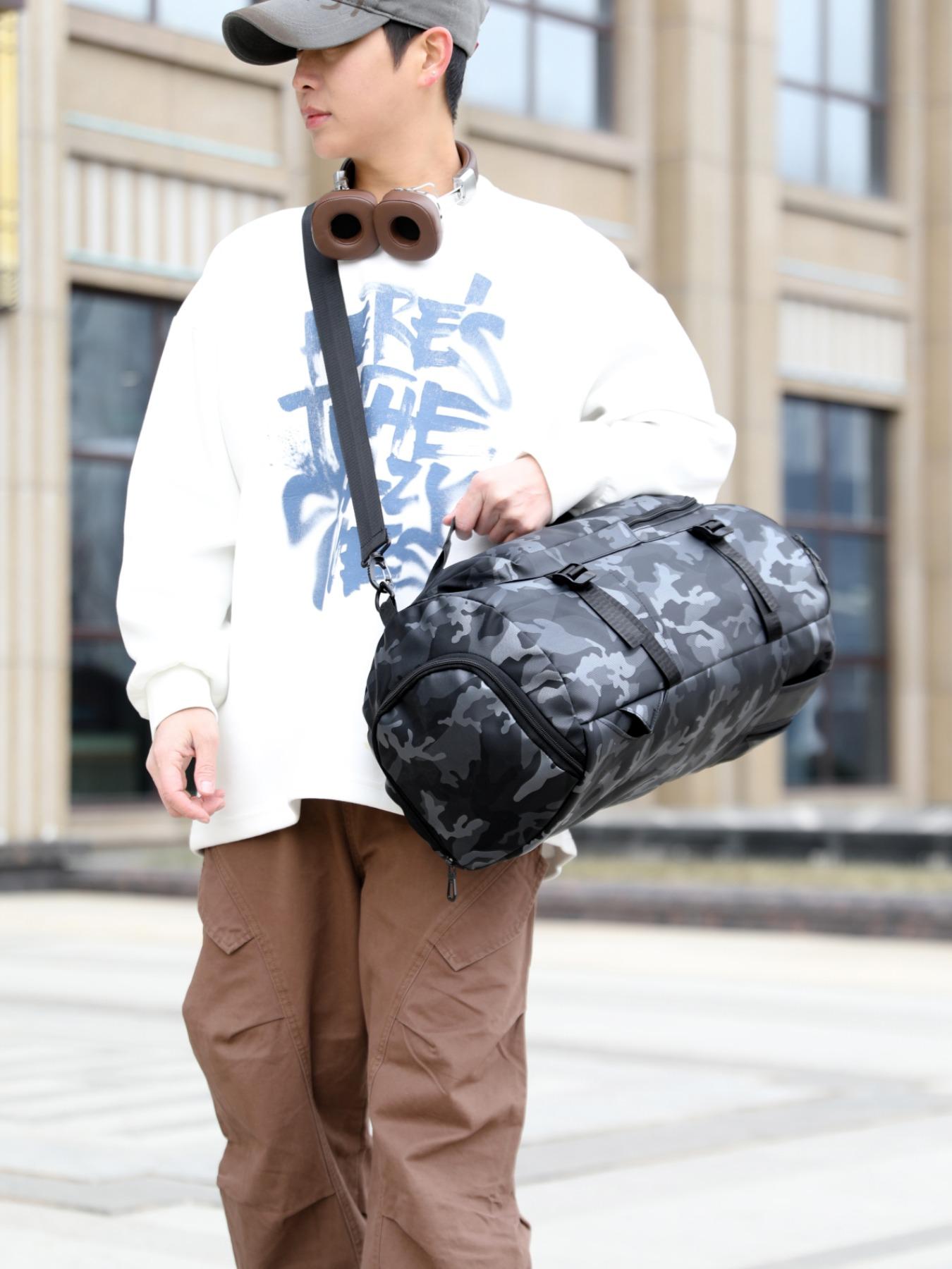 Camouflage Pattern Large Capacity Travel Backpack, Multi-functional Backpack, Unisex Outdoor Travel Sports Backpack