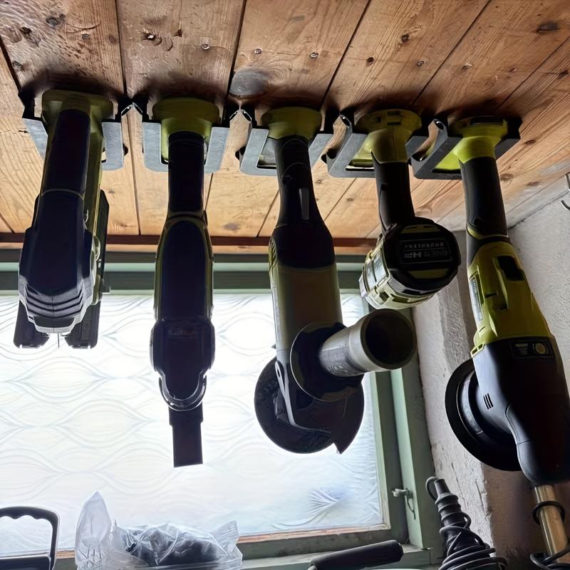 Industrial Tool Storage Rack, Ryobi, Garage and Workshop Storage Solution, Cordless Tool Organizer, Space Saving, Compatible with Multiple Models