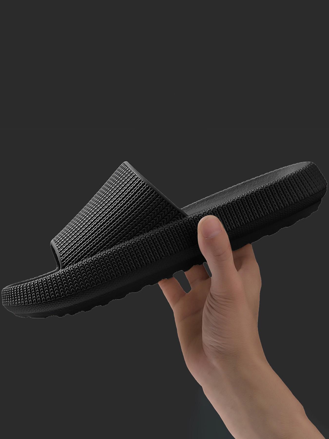 Unisex Striped Slippers, Summer New Minimalist Classic Home Slippers, Casual Daily Wear, Thick Sole Breathable Soft Comfort