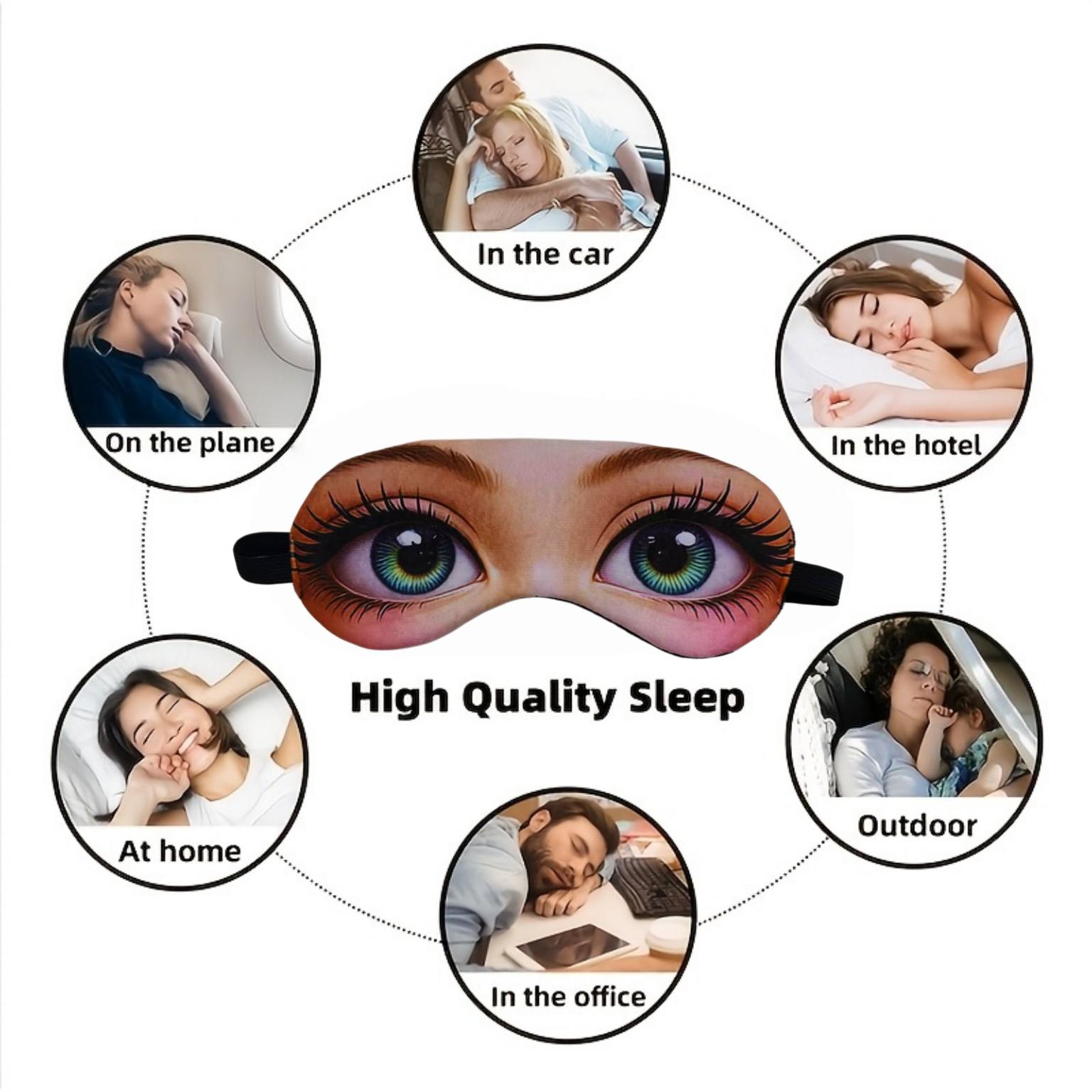 Cute Cartoon Eye Mask, Soft Comfortable Breathable Sleep Eye Mask, Perfect for Naps and Travel, Office Rest Gift, Fun Accessory