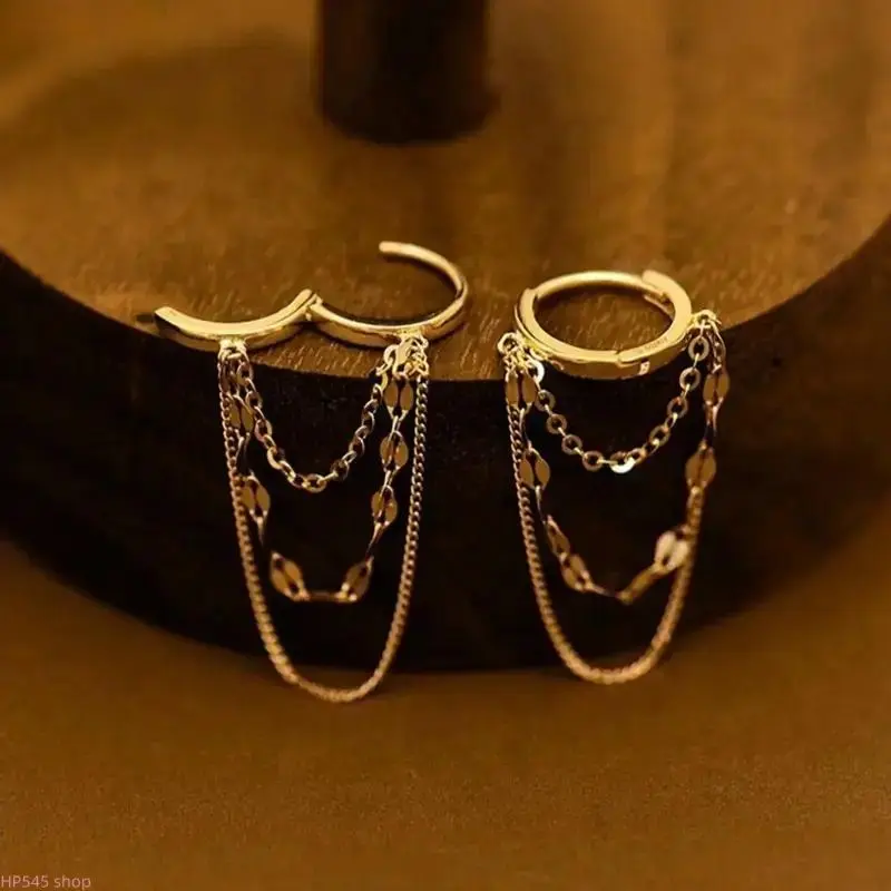 Women's Small Stainless Steel Hoops - Dainty Anti-Tarnish Chain Earrings, Casual Fashion Jewelry for Daily Wear, Elegant Minimalist Earrings, Non Tarnish Jewelry, Tarnish Proof Jewelry homedecor