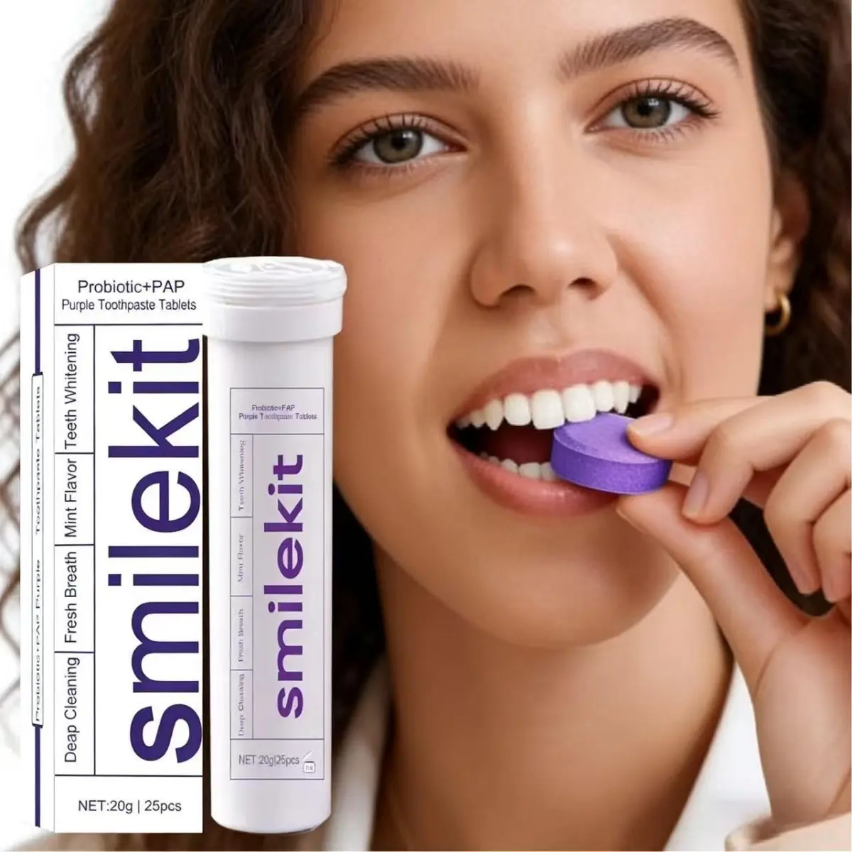 Exclusive Design Toothpaste Tablets, Pap Whitening Toothpaste Tablets, Probiotic Chewing Solid Toothpaste Tablets