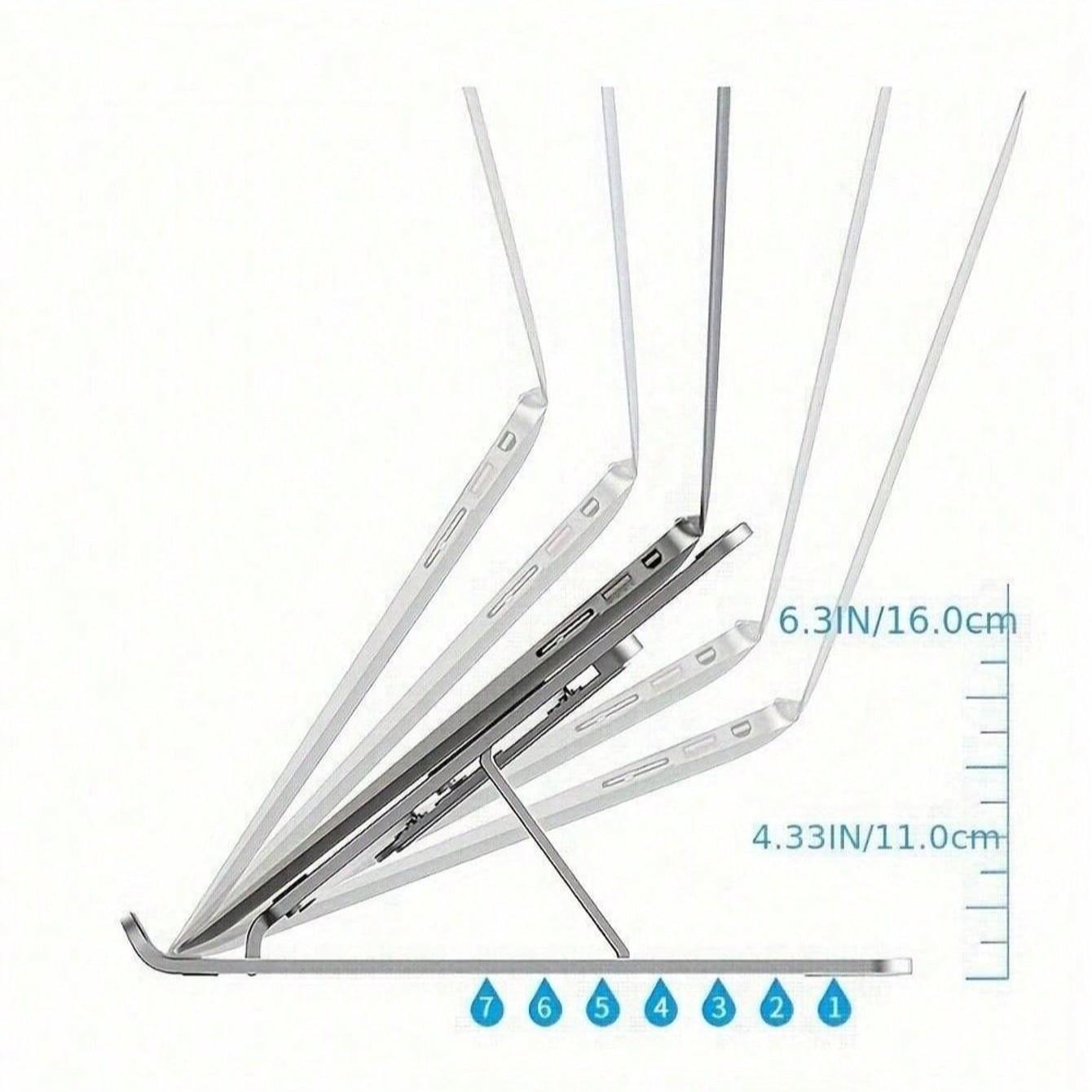 Adjustable Laptop Stand Cooling Riser, Foldable Portable Gaming Tablet Holder, Universal Stable Notebook Support, Durable Design, Computer Stand