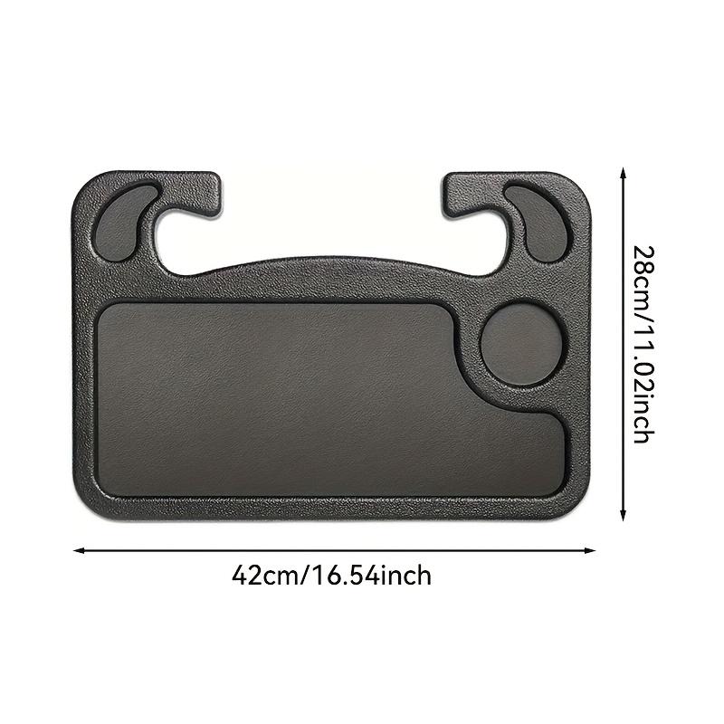 2-In-1 Car Steering Wheel Tray Table, Desktop Organizer with Laptop Holder and Cup Rack, Durable Abs Material, Fits Cars, Trucks, Suvs