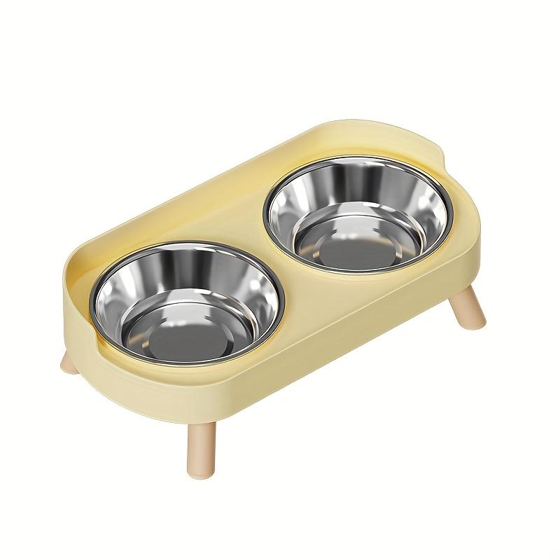 Anti-Tip Dual Bowl Cat Food Bowl, Large Capacity High Design, Universal for Cats and Dogs, Separated Feeding Water Bowls, Pet Essential