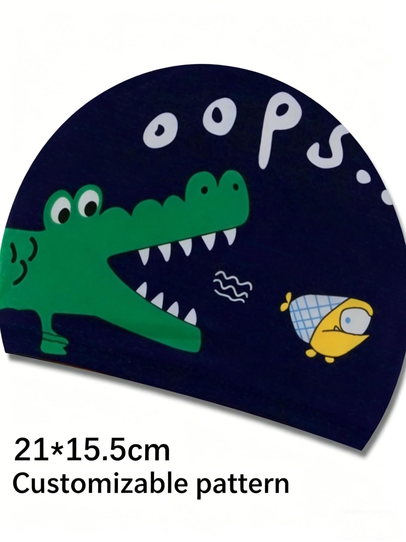 Kids Cartoon Swim Cap, Cute and Fashionable, Comfortable and Non-Pressing, Breathable Swimming Hat, Direct Factory Sale, Paper Card Packaging