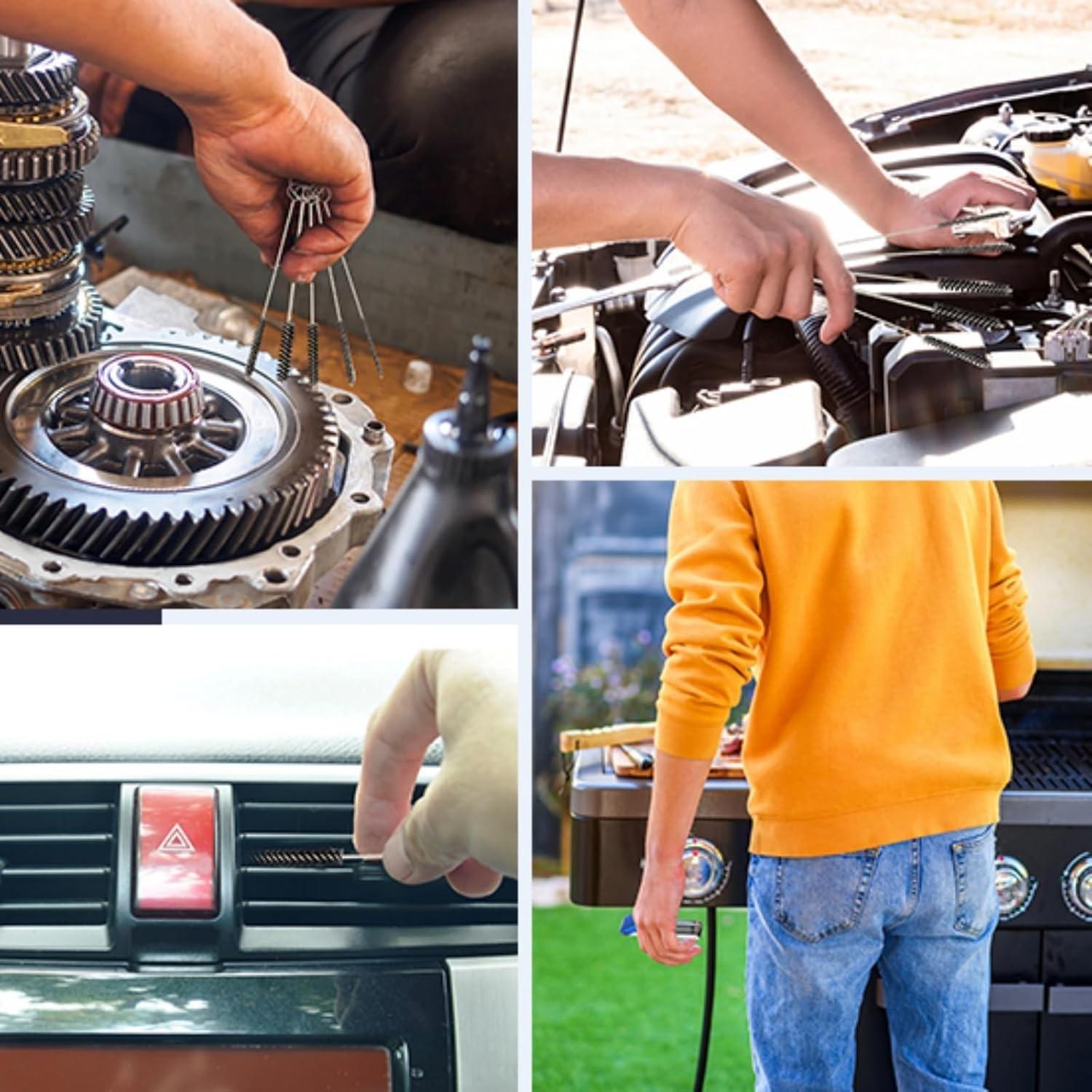 Carburetor Cleaning Kit, Torch Tip Cleaner Tool For Motorcycle, Lawnmower, Atv, Chainsaw, Spray Gun, Small Engine, Premium Torch Tip Cleaner, Carbons Dirt Jet Remove, Suitable for Auto, Motorcycles, ATV, Welder, Lawn Equipment