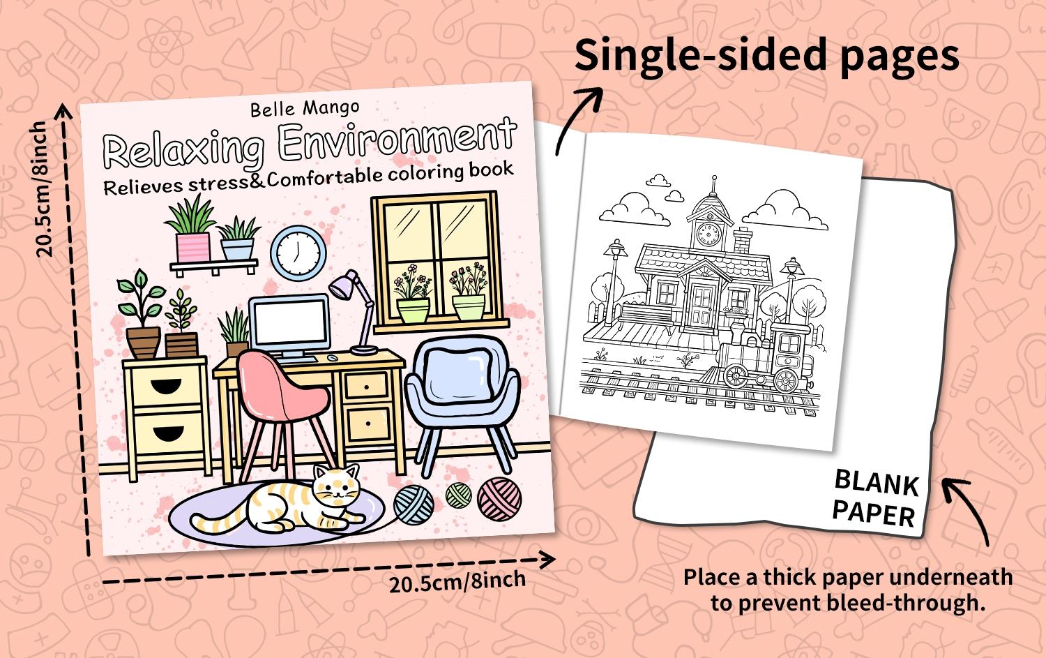 Need a 10-Minute Escape? Try This Easy Adult Stress-Relief Coloring Book#stressrelief #childrenbook Art Illustrations Relaxation