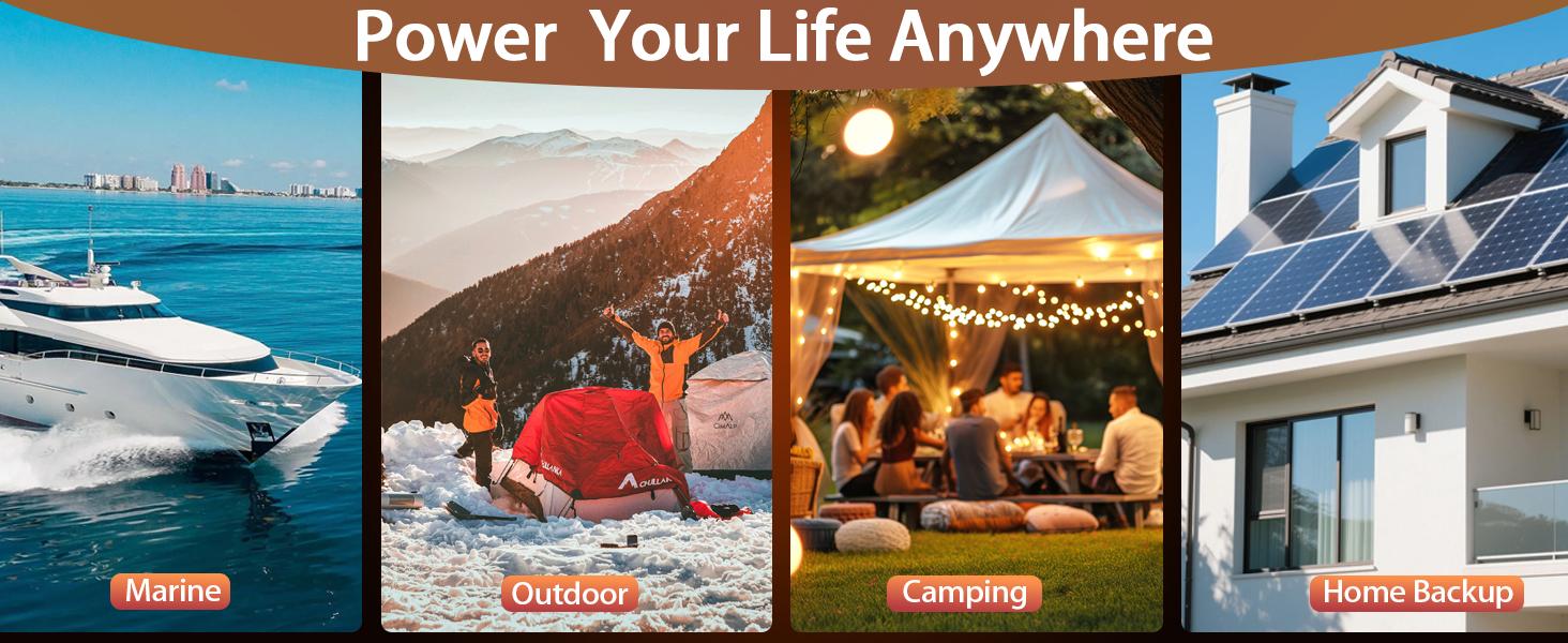 12V 200Ah LiFePO4 Lithium Battery, 200A BMS, 2560Wh Energy, 15000+ Deep Cycles, Ideal for RV, Solar, Home Energy Storage and Off-Grid Camping