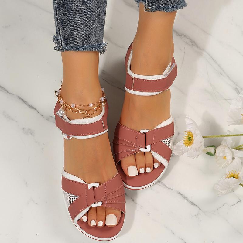 Women's Wedge Heel Platform Sandals Slip-on Design Casual Comfortable SlidesSuitable For All Seasons Springfresh