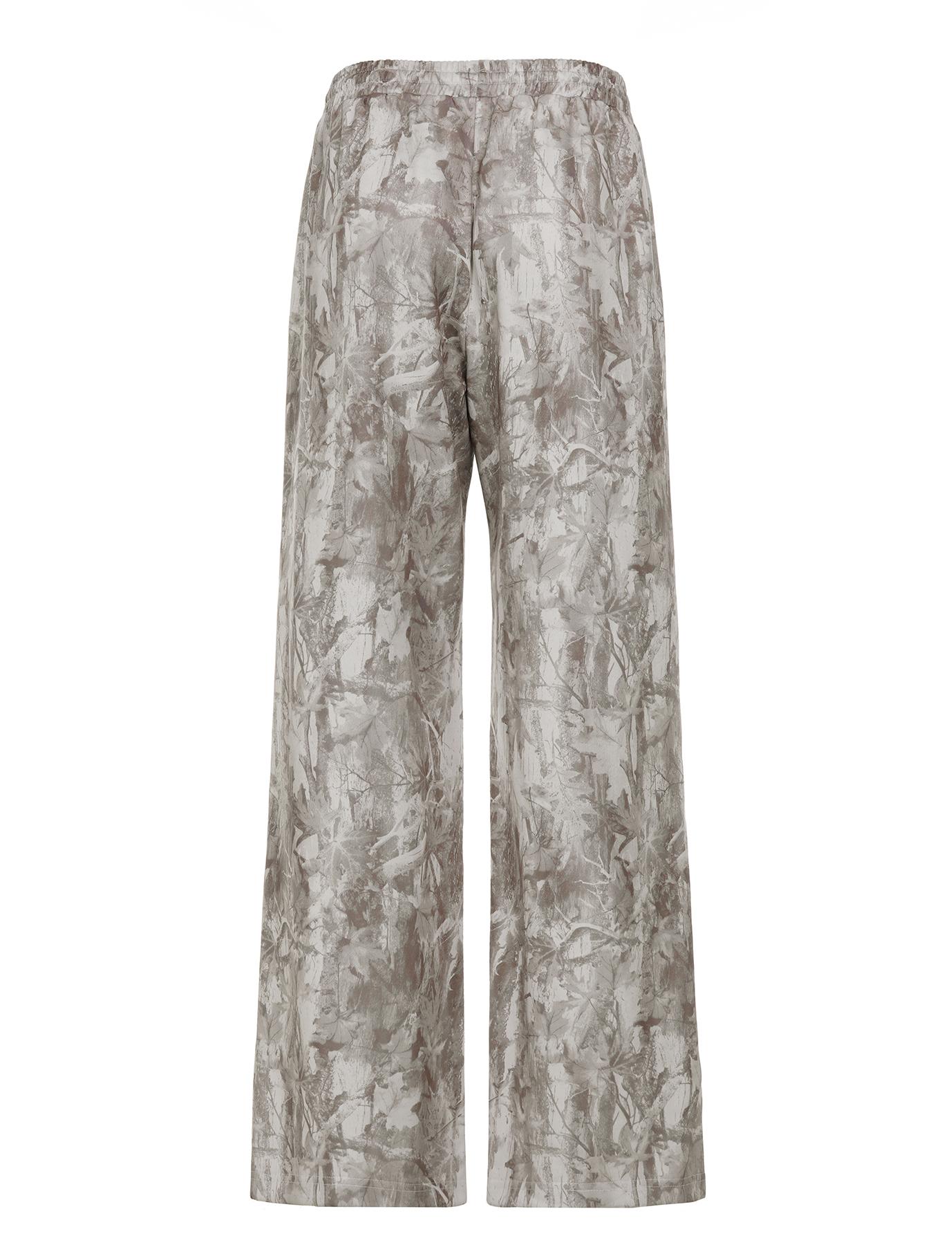 Women's Camo Print Drawstring Loose Fit Straight Leg Sweatpants, Womenswear Casual Fashion Pants for Daily Wear & Outdoor Activities