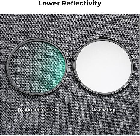 [K&F CONCEPT] Black Diffusion 1/4 Filter Mist Cinematic Effect Filter with 18 Multi-Layer Coatings for Video/Vlog/Portrait Photography (K-Series)