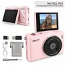 Portable Digital Camera, Beginner Vlogging Camera, Compact 180° Flip Screen, Includes SD Card, Elegant Camera Bag, Ideal for Vlogging and Photography, Perfect Gift