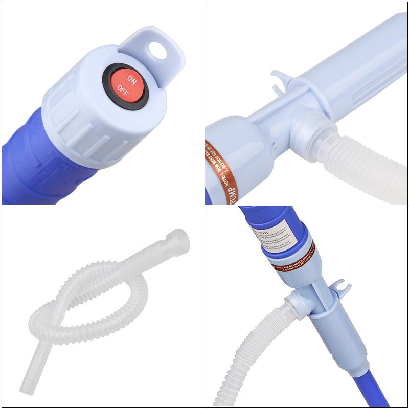 Ancel Portable Electric Fuel and Water Transfer Pump - Battery Powered Liquid Pump for Gas, Oil, and More - for Transferring Liquids Hose