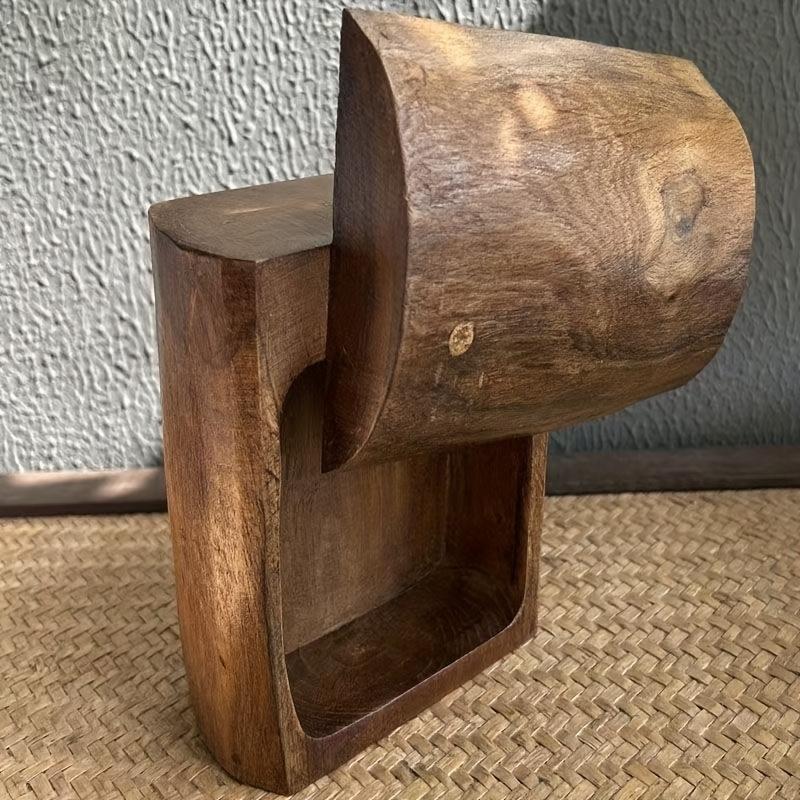 Hand Carved Teak Wood Storage Box with Swivel Lid, 1 Pack Jewelry Box, Exquisite Wood Grain & Polished Finish, Large Capacity Organizer for Accessories & Keepsakes, Home Decor & Special Occasions, Collectible Craft Box