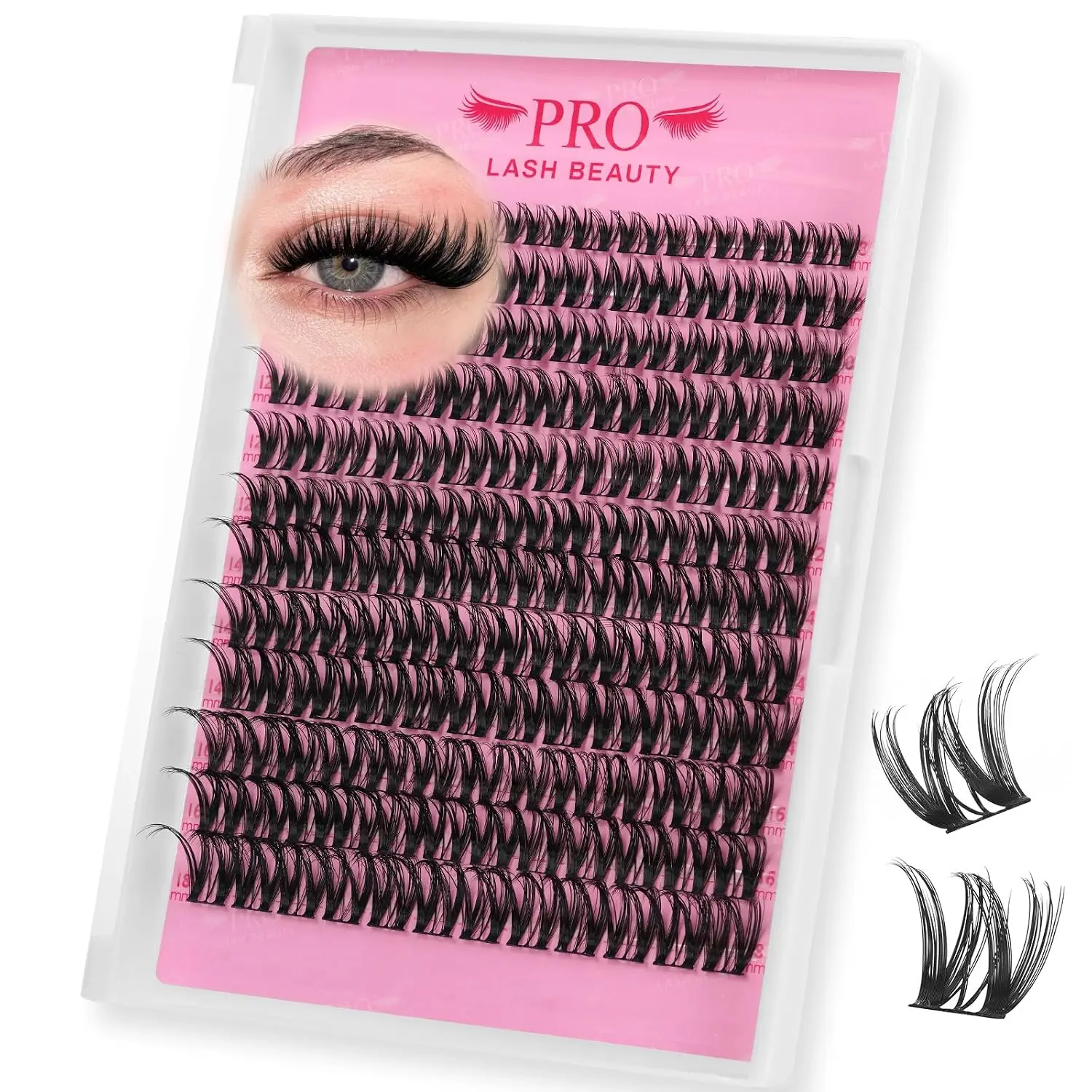 Flora Lash Clusters, Eyelash Clusters 8-18 Mixed Cluster Eyelash Extensions Mixed Lash Extension Reusable Soft & Comfortable (Flora,8-18mix)