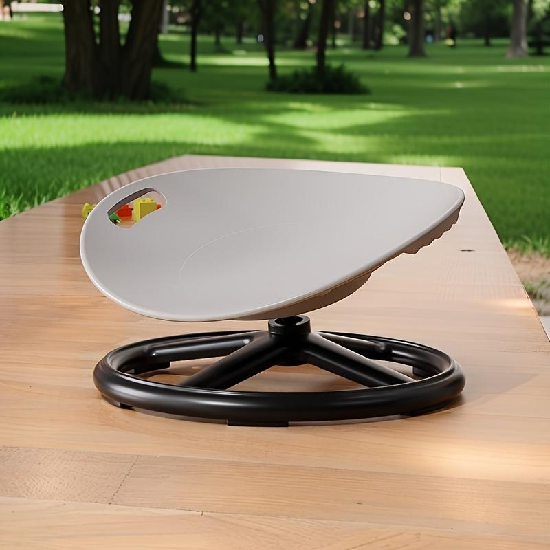 One durable plastic swivel sensory chair with an oval eggshell design, upgraded non-slip base, training and rehabilitation equipment suitable for training centers and home use, improving balance and concentration, exercise chair, wave-shaped seat cushion.