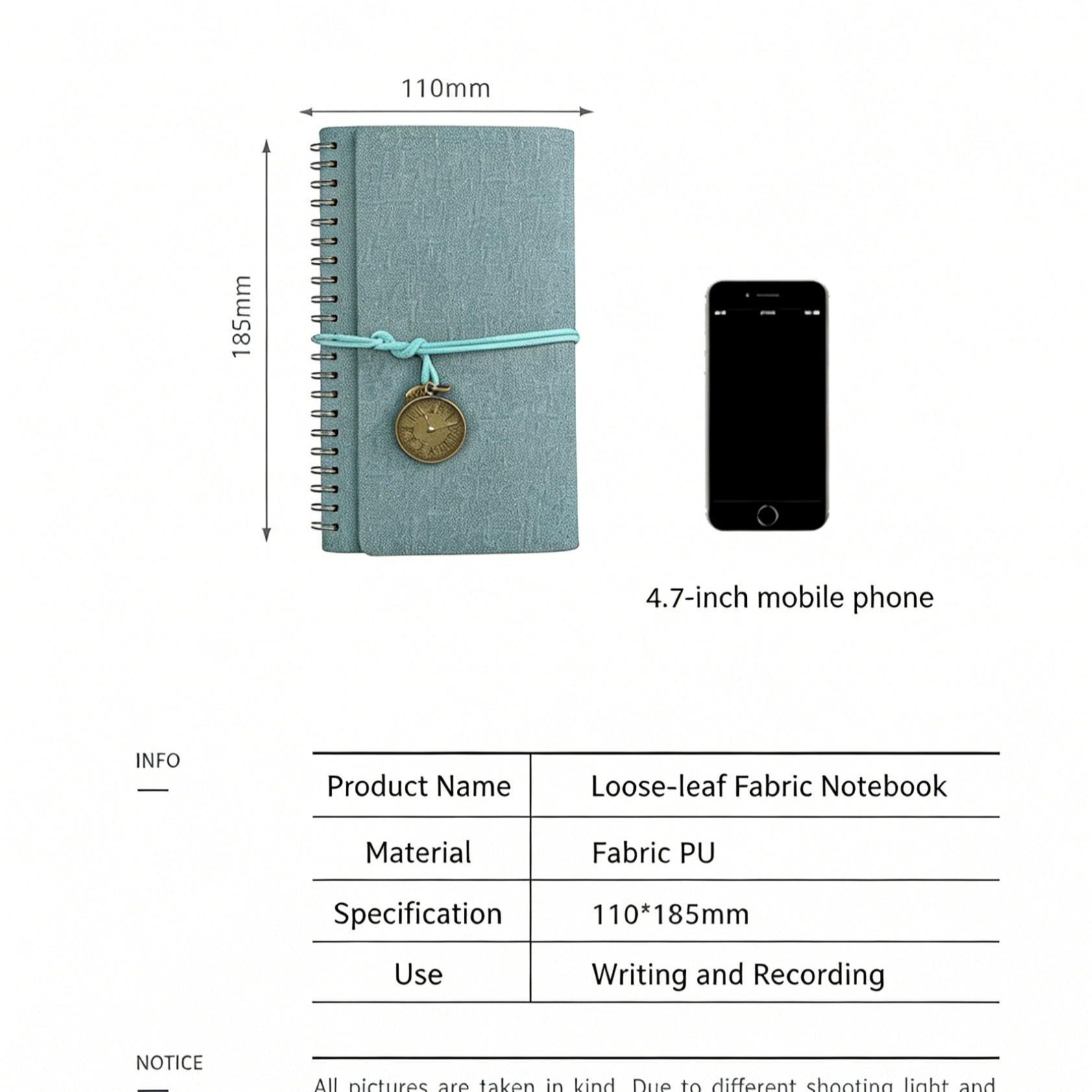 A6 Spiral Notebook Creative Design, Vintage Style Journal for Students, Includes 80 Sheets 160 Pages, Ideal for Notes & Meeting Records