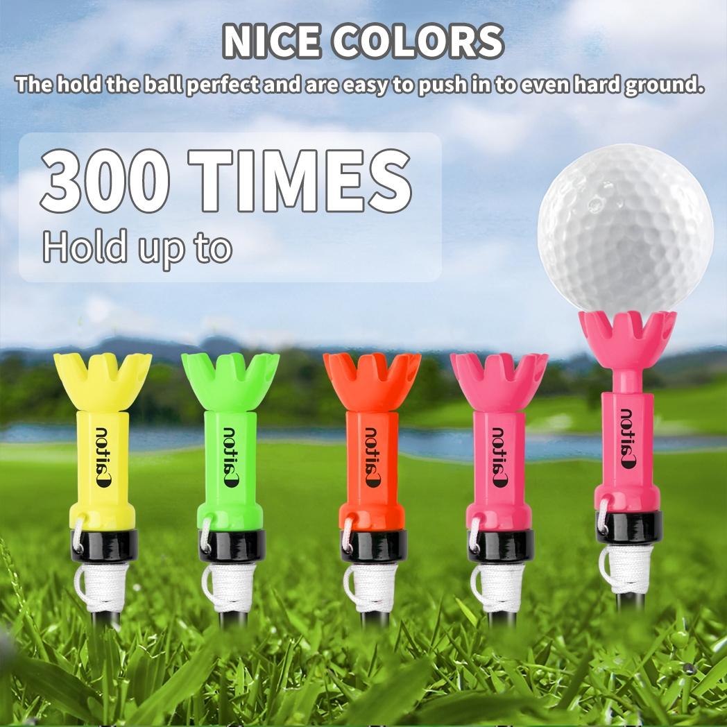 4 Color Height-adjustable Golf Tee, 360° Rotating Golf Tee, Stable & Durable Golf Tee, Golf Accessories for Outdoor Sports