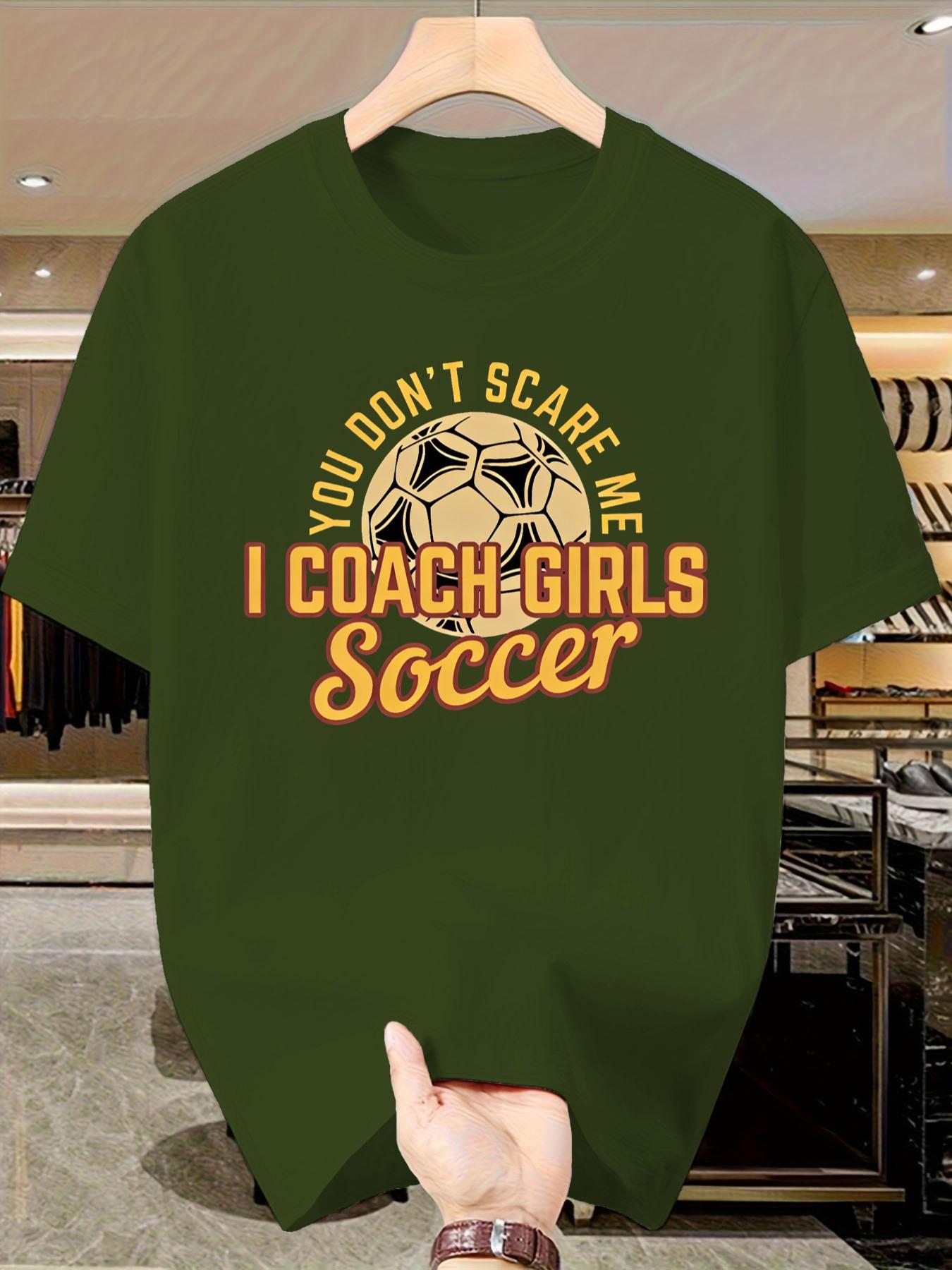 Football Coach Gift Choice! Women's Soccer Theme Personalized T-Shirt, Slim-Fitting Short Sleeve Casual Top for Training and Daily Wear