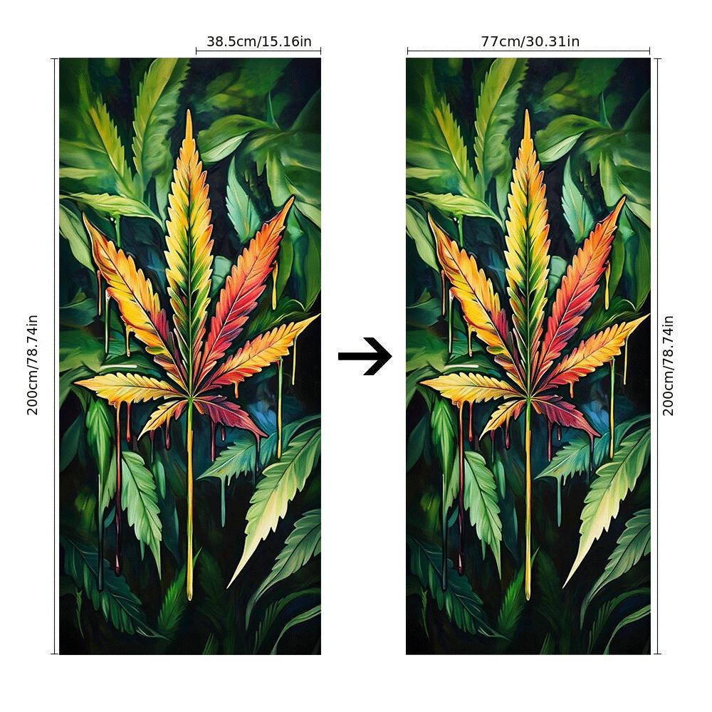 2pcs Creative Marijuana Leaf Art Wall Stickers Home Decor Bedroom ...