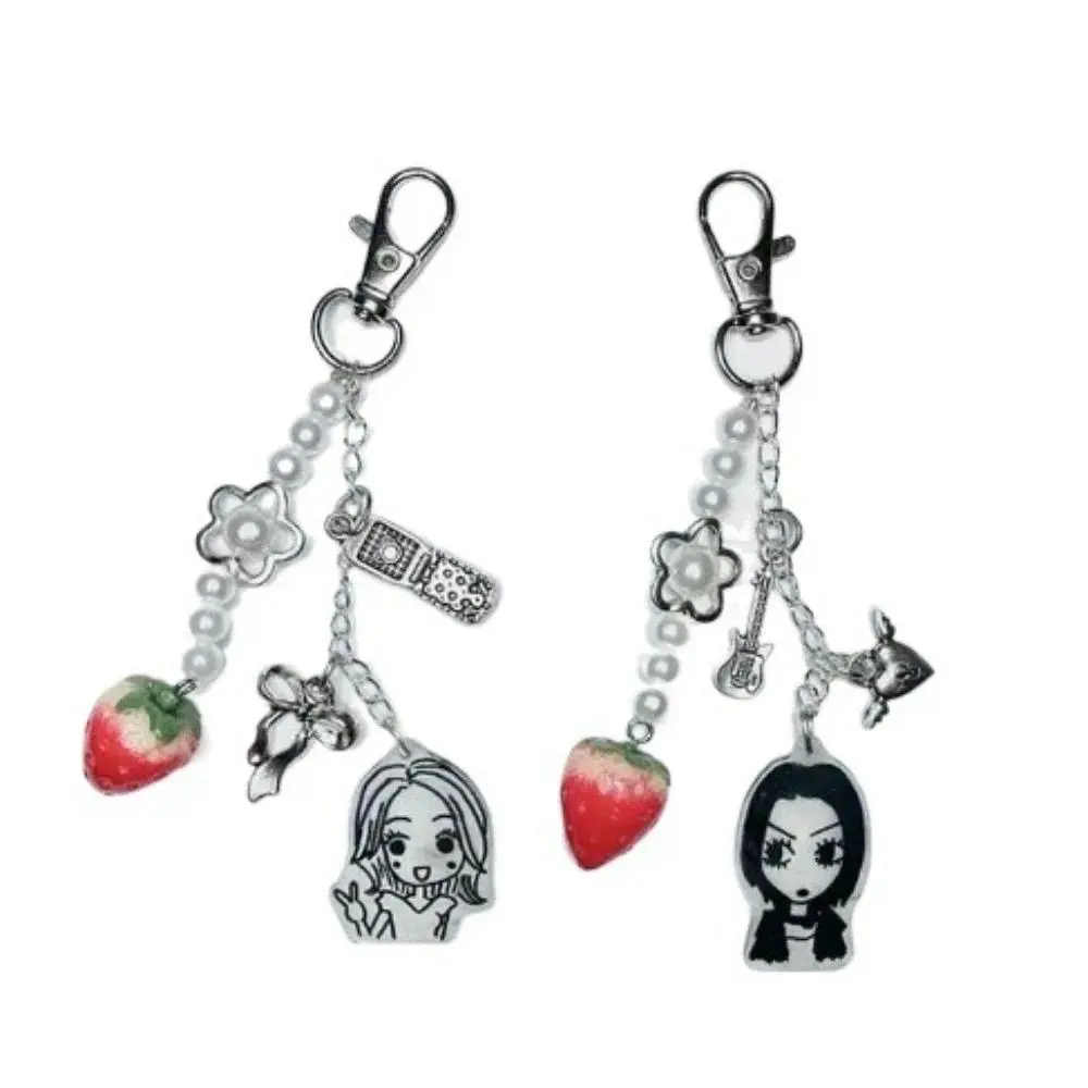 Anime NANA Keychain Handmade Alloy Sweet Cool Style Oosaki Nana Komatsu Nana Strawberry Decorative Accessories Ornament