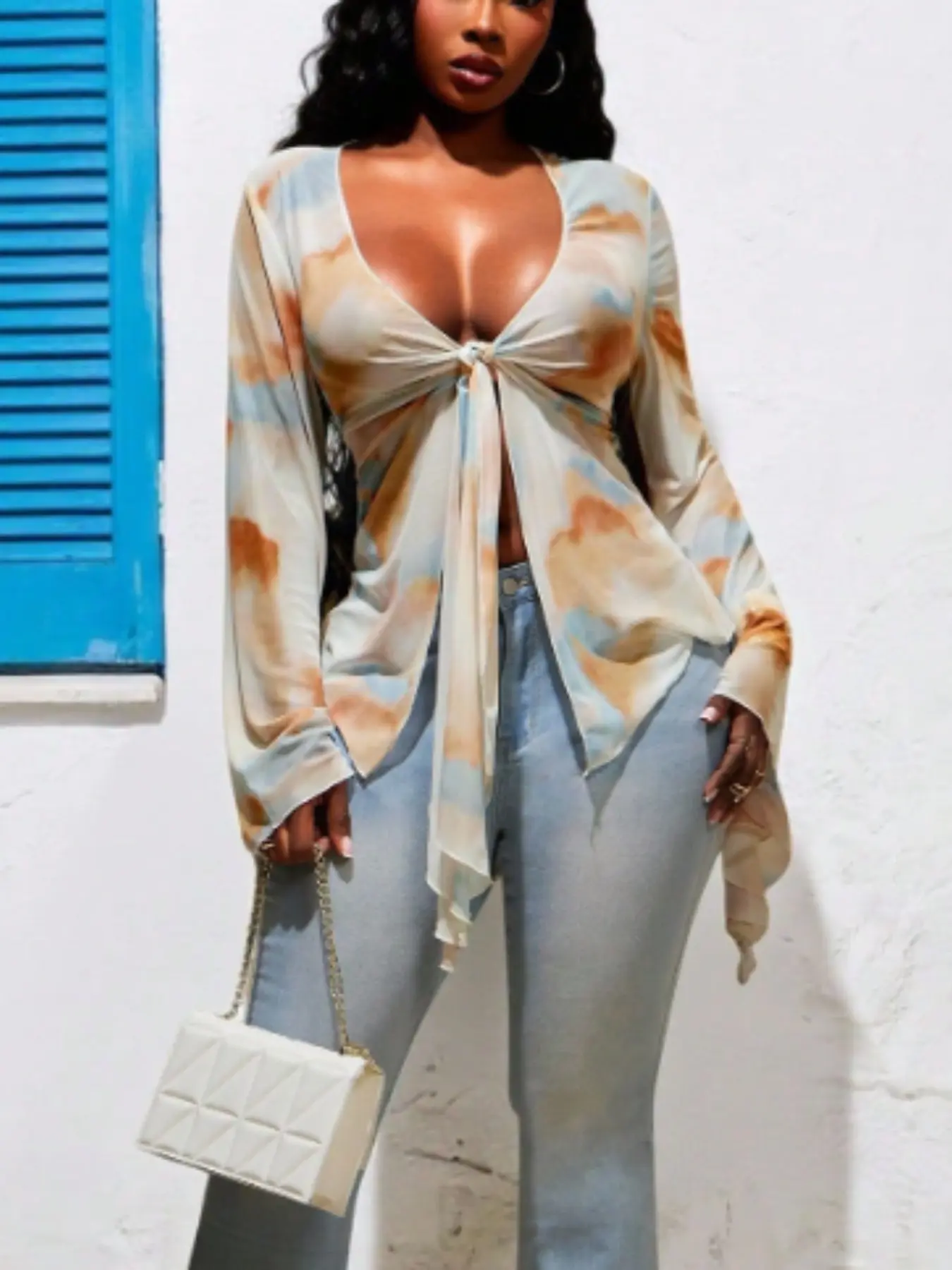 Light apricot tie-dye