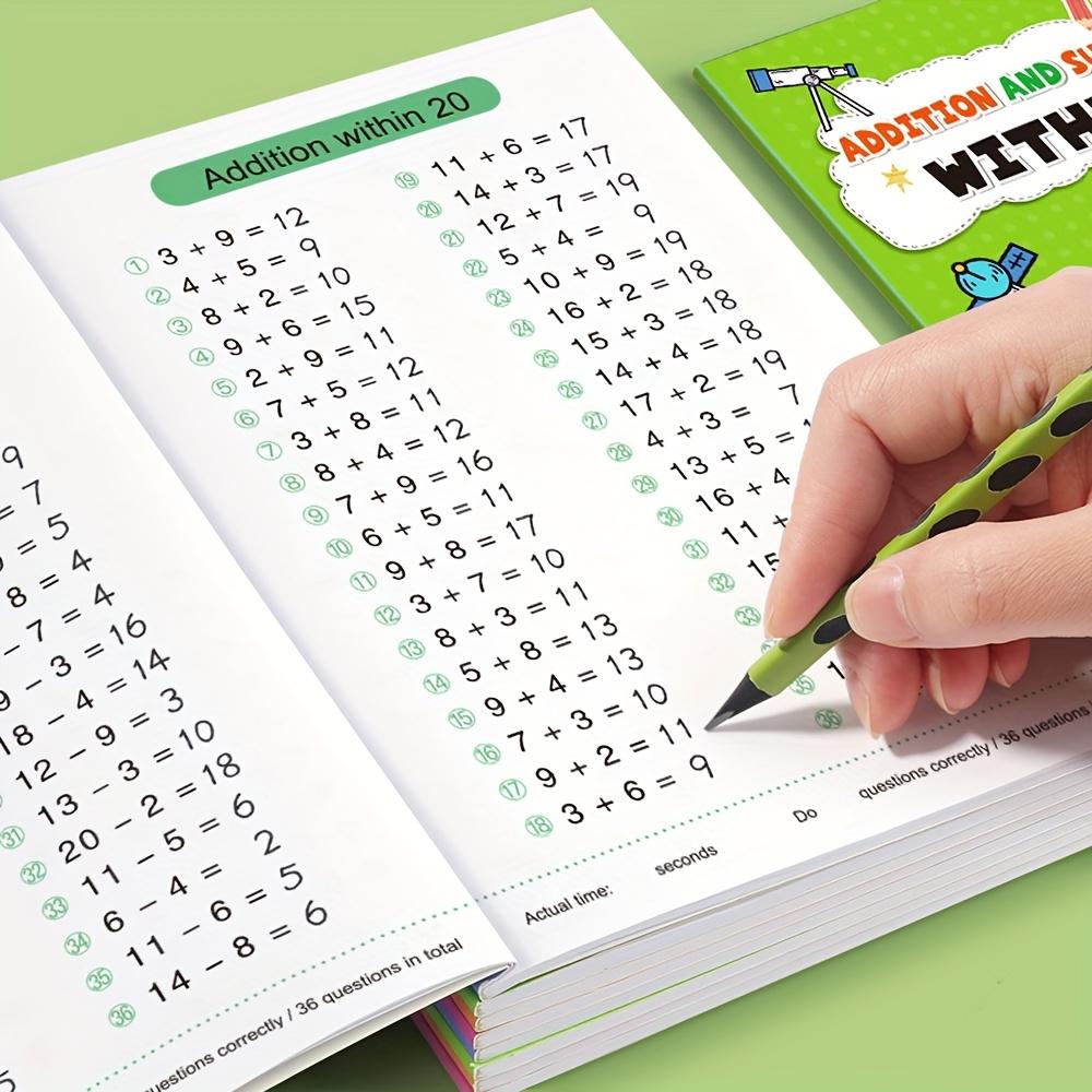 [Arithmetic within 20] 2 books, addition and subtraction math workbooks, daily practice of arithmetic within 0-10 10-20, learning resources, suitable for young children, primary schools