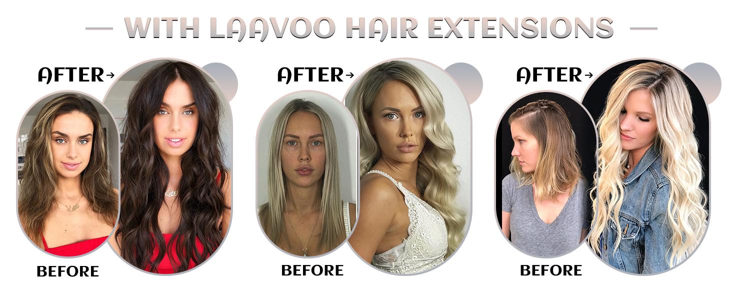 LaaVoo I Tip Hair Extensions Real Human Hair Pre Bonded Extensions human hair 50 Gram FallFreshness TikTokShopBlackFriday SpringStatements