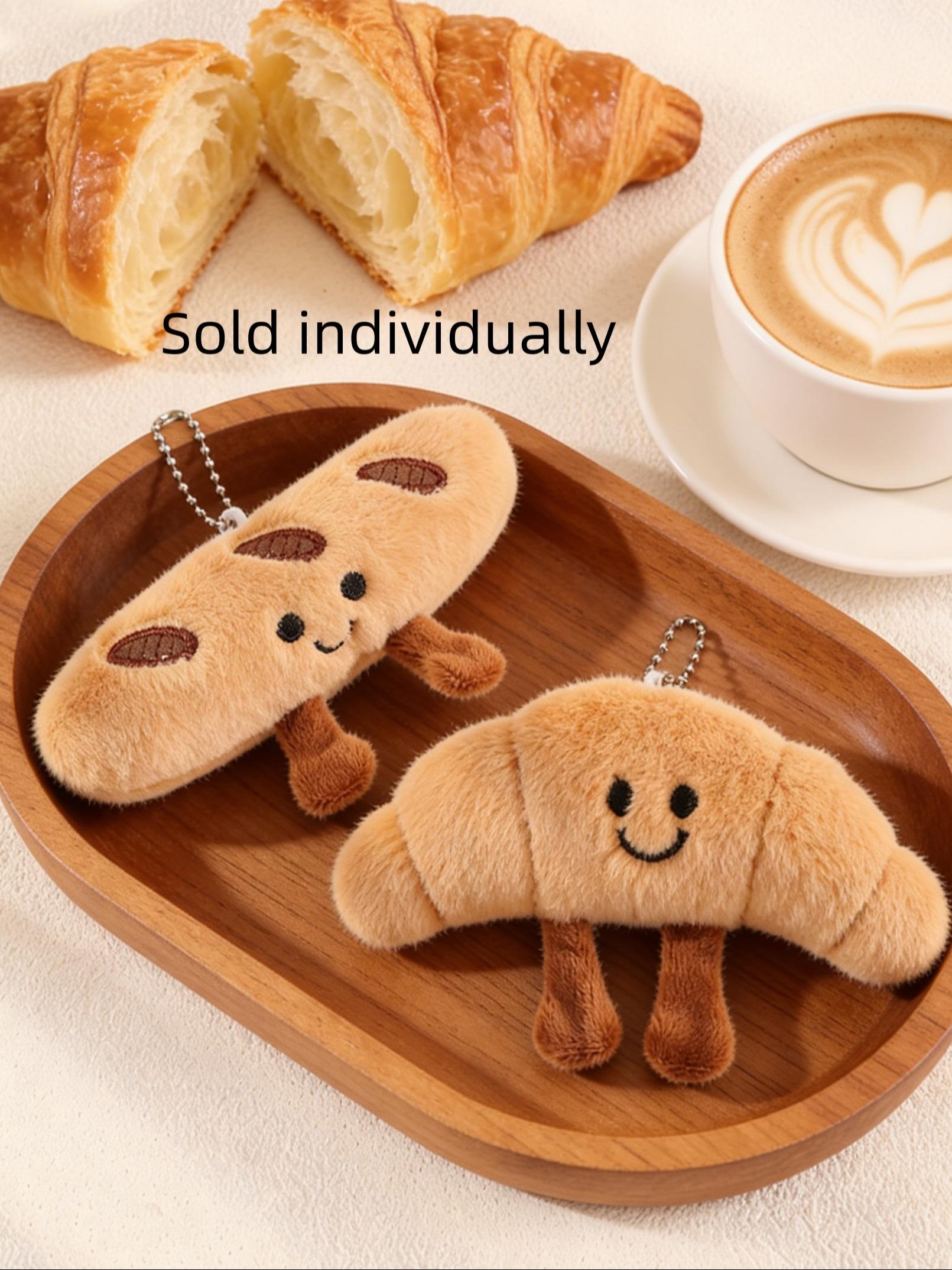 Adorable Cornucopia Bag and Bread Strip Keychain, Kids' Favorite Holiday Gift, Versatile Stress Relief Collectible