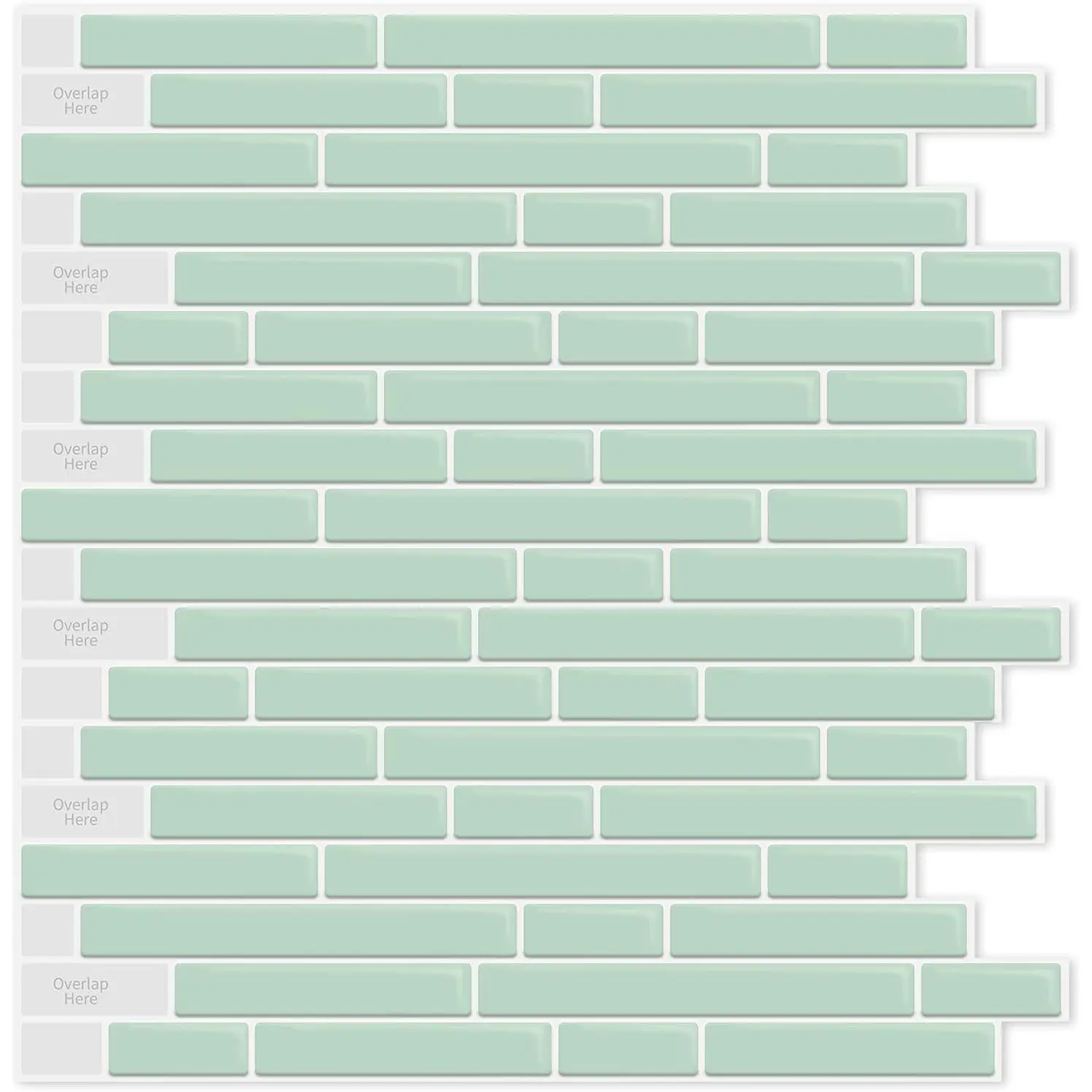 10-Sheet Self-Adhesive Peel and Stick Backsplash for Kitchen, Vinyl Decorative Tiles (Teal) | Peel and stick backsplash, vinyl PVC, Teal, , kitchen bathroom wall, 10-sheet