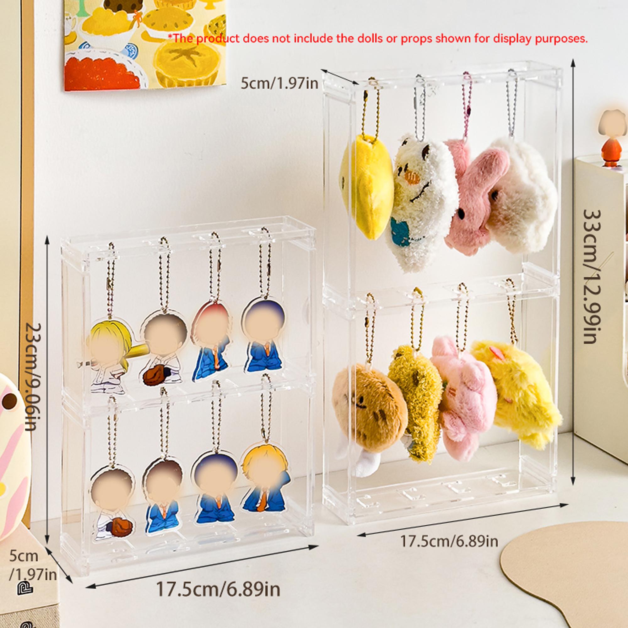 Transparent Hanging Display Rack for Bracelets, Necklaces, Keychains, Plush Hang Tags, Storage Organizer, Jewelry Holder, Acrylic Display Rack