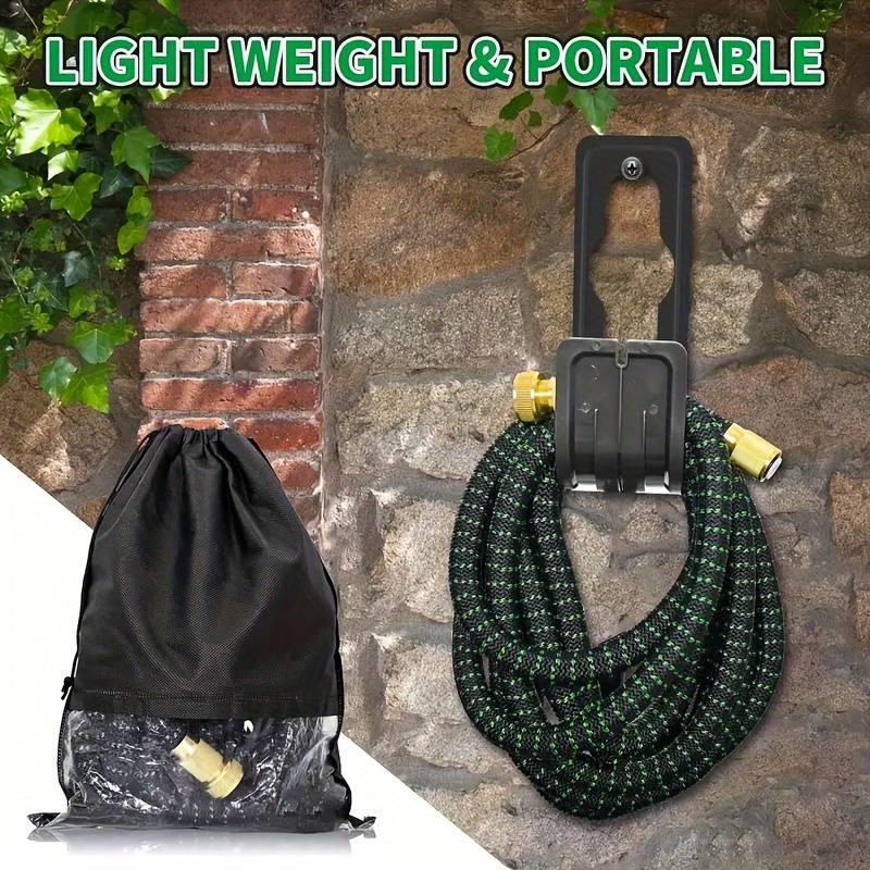 Flexible Garden Hose 75/100ft 3X Stronger Deluxe Expandable Green Polyester Fiber with 10 Functions Nozzle 3/4" Solid Brass Fittings Foldable for Outdoor Gardening Car Cleaning