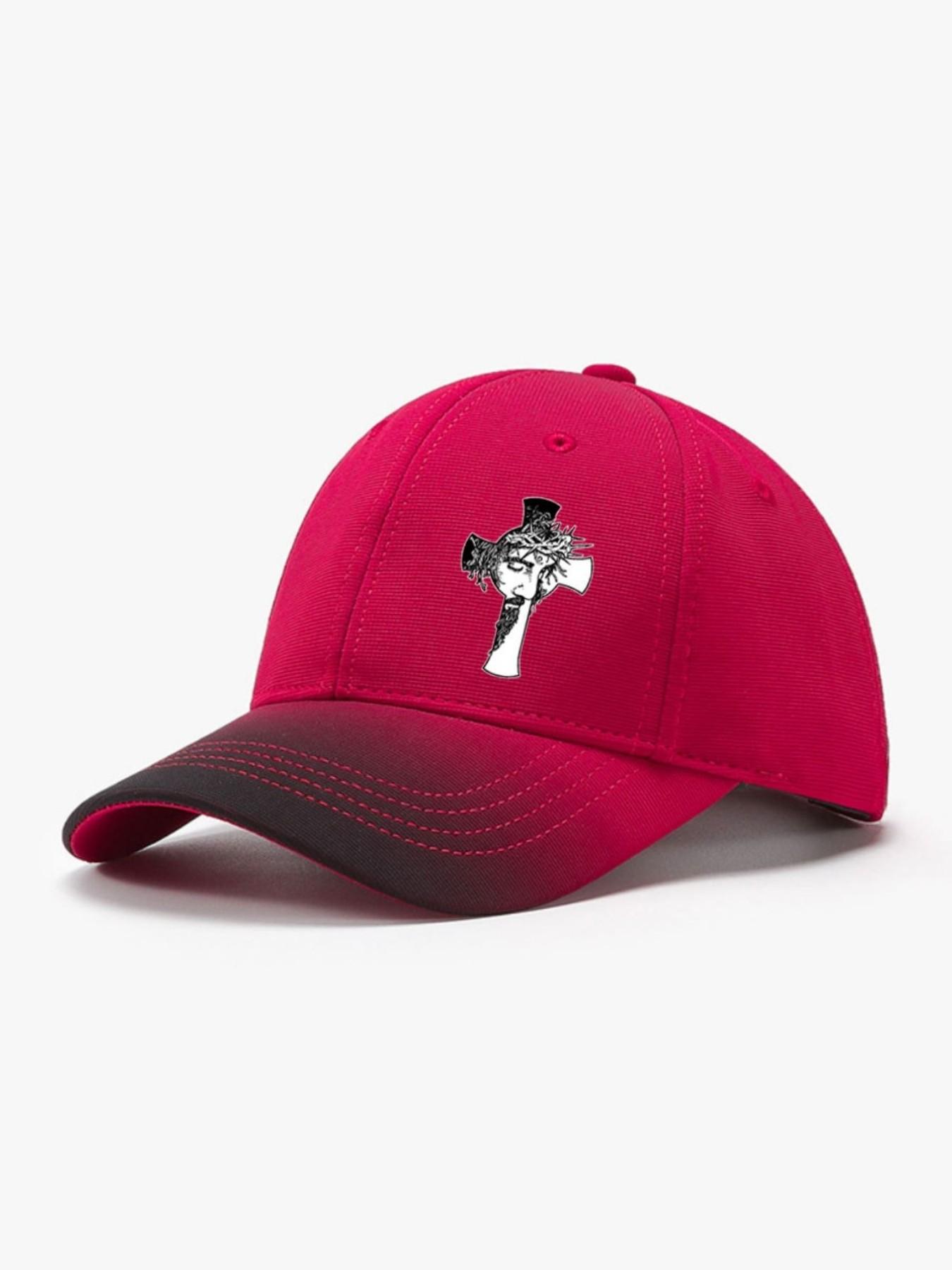 Jesus Cross Pattern Baseball Hat with Cross and Shoulder Bag Set, Adjustable Street Fashion, Unisex, All Seasons, Perfect for Daily Wear and Gifts