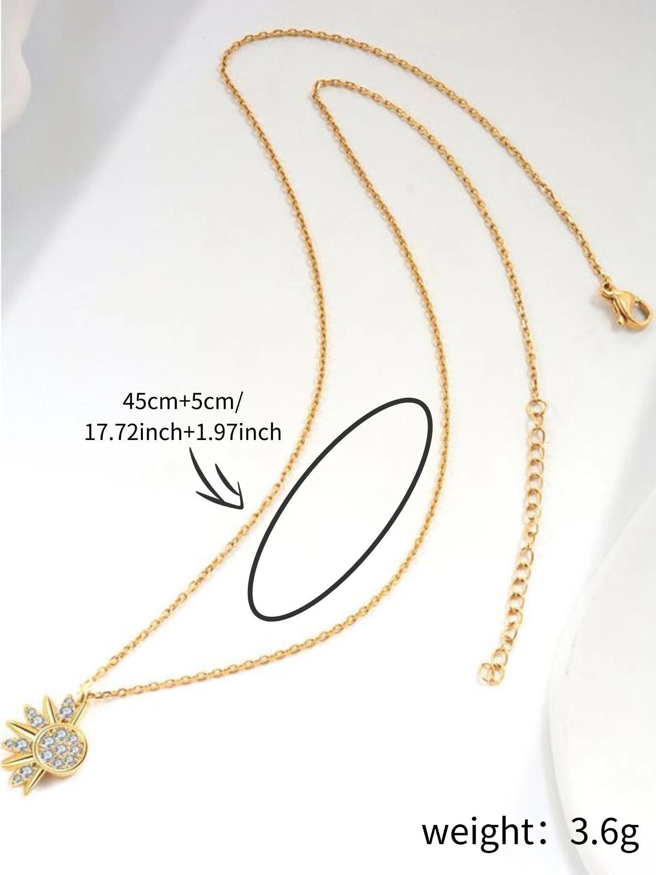 Couple Necklace European Style Trendy Creative Stackable Sun Moon Pendant, Vintage Two-In-One Affordable Jewelry for Lovers and Friends