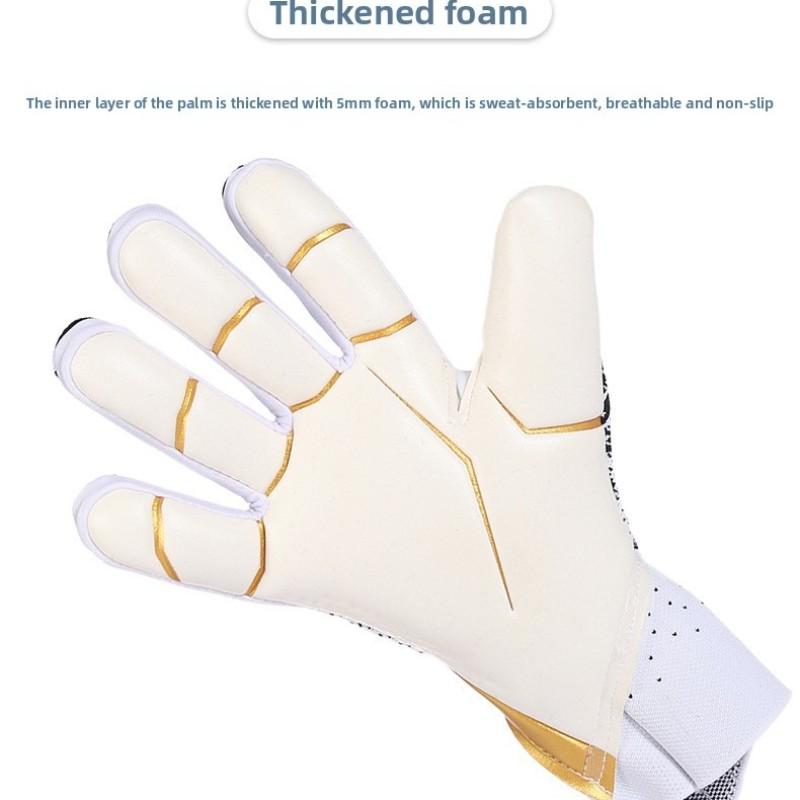 Adult Children Women Men Football Training Goalkeeper Gloves, Thick Anti-Slip Wear-Resistant Latex Goalie Gloves, Soccer Practice Equipment