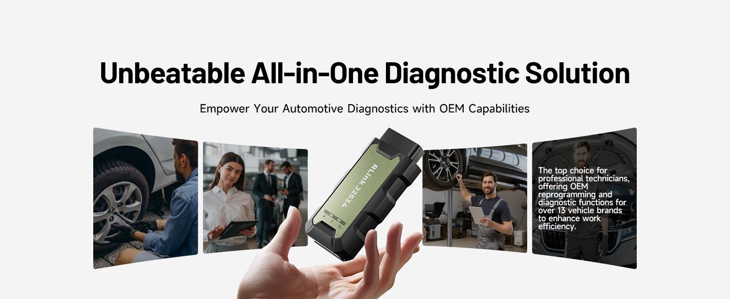 TOPDON RLink J2534 Pass-Thru Programmer, OEM Reprogramming and Diagnostic Tool, Enhanced J2534 VCI, Supports J2534/D-PDU/CAN-FD/DoIP, Compatible with 17+ Vehicle Brands, No OE Software Provided