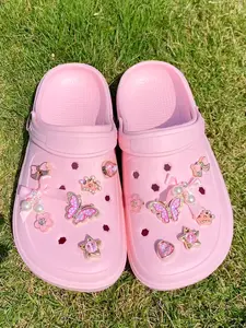 14 Piece Shoe Charms Set, Butterfly Heart Star Crown Bow Design, Cute Accessory for Sandals, Fashionable Footwear Decorations