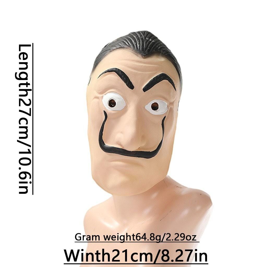 Classic Dalí Mustache Mask, Halloween Cosplay Full Headgear, Party Atmosphere, Family Edition, Perfect for Festive Events