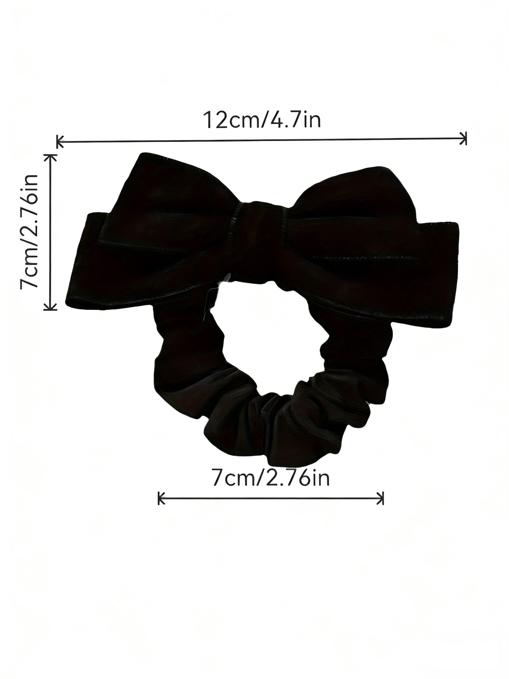 Elegant Velvet Bow Hair Tie, Vintage French Style, New Fall Winter Accessory, 1 Piece, Perfect for Stylish