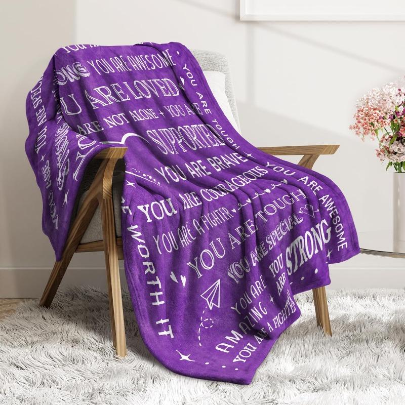 Get Well Soon Blanket for Women, Inspiring Recovery Gift After Surgery, Thoughtful Present for Sick Friends & Sisters, Comforting Care Package