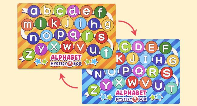 JoyCat Alphabet or Themed Mystery Box Toy, Letters Sorting Matching Game Activities, Montessori Sorting Toys with Sensory Play Box, Preschool Learning