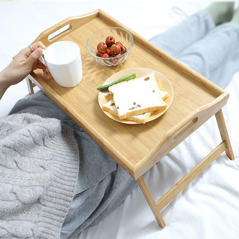 Portable Bedside Table, Folding Tray Table, Foldable Design for Easy Storage & Use, Ideal for Reading/drinking/cosmetic Application