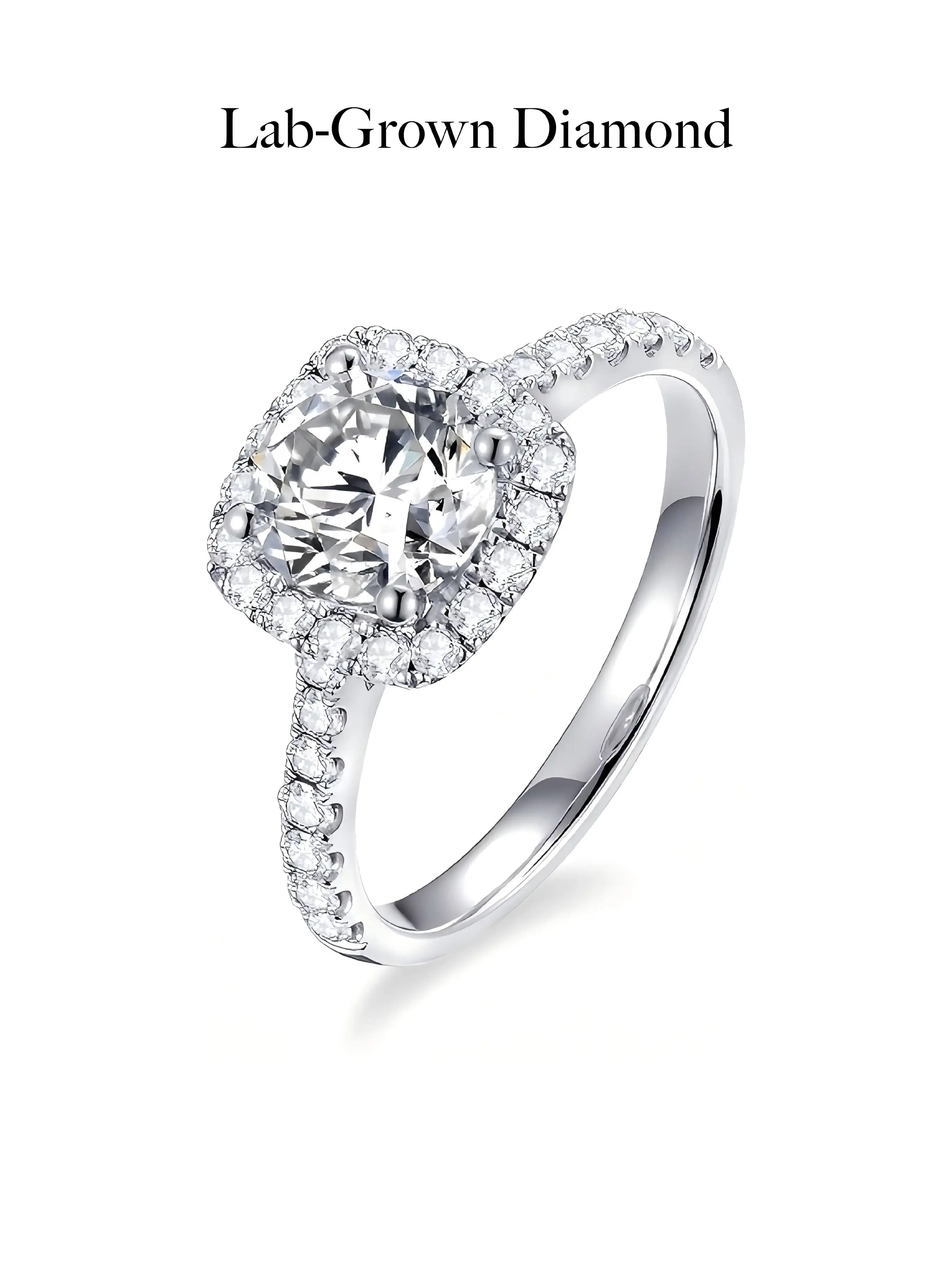 Elegant Lab-Grown Diamond Ring, 1ct D Color Round Brilliant Cut, Perfect for Engagement & Wedding, Wedding Rings, Ideal Gift for Women