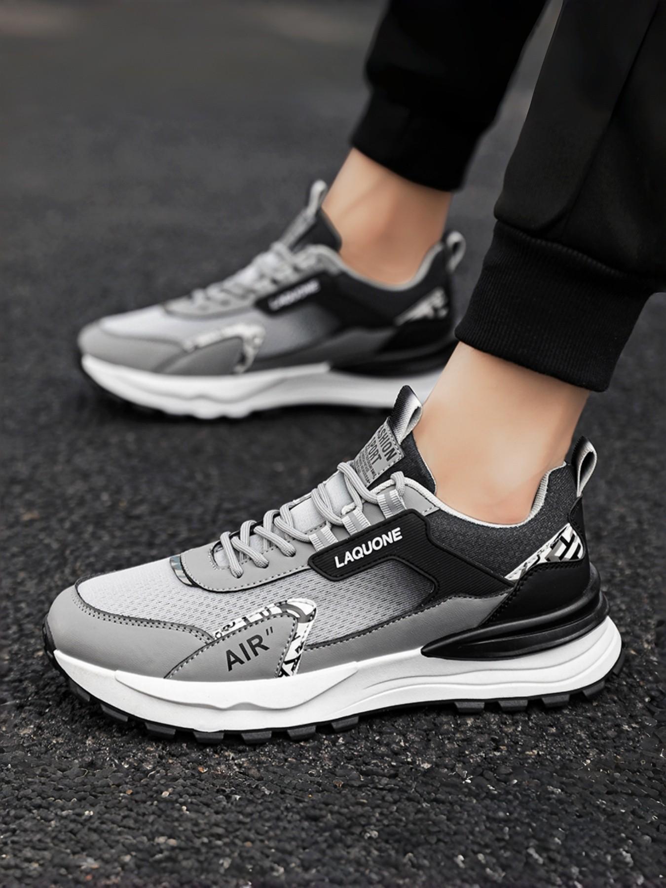 Men's Breathable Lightweight Anti-Slip Sports Shoes, Mesh Hollow Out Design, Comfortable Casual Sneakers for All Seasons