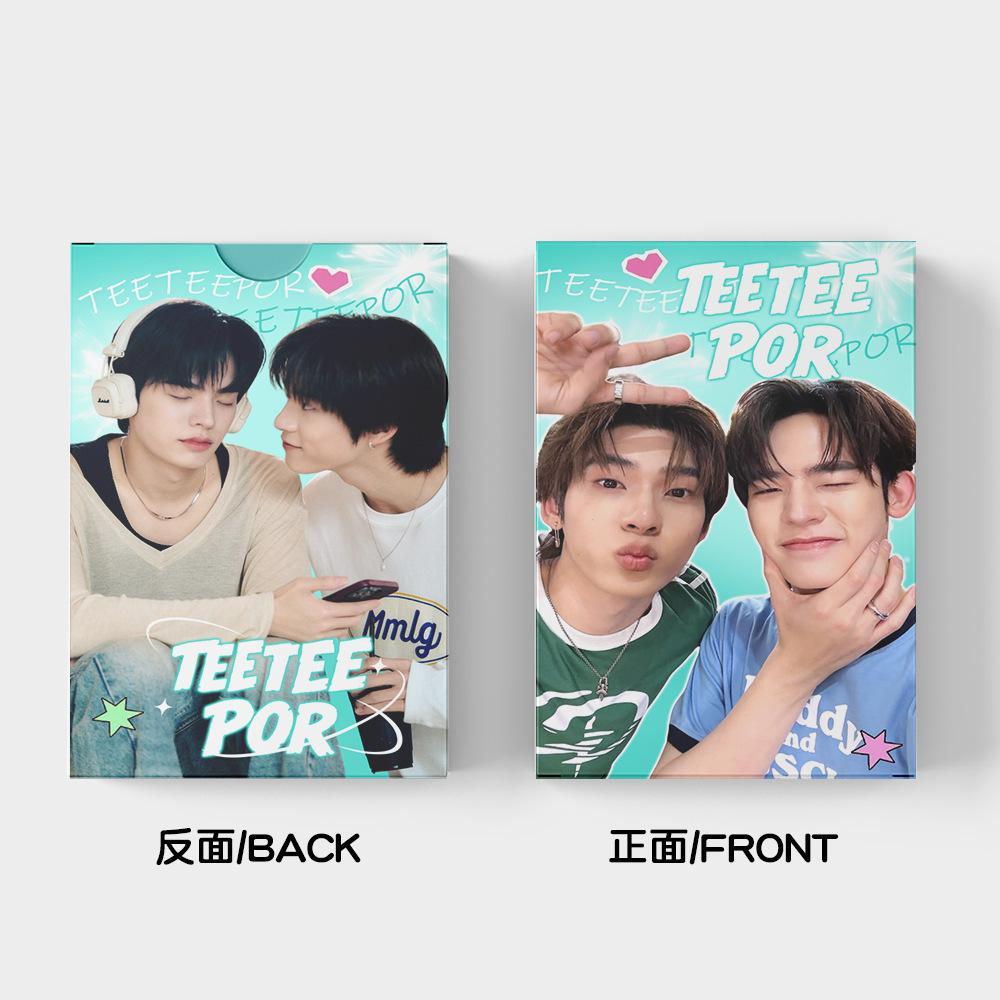 30Pcs/Set Thai BL Couple TEETEEPOR Double Sided Lomo Cards TeeTee × Por HD Print Photo Cards for Fans Collection & Gift